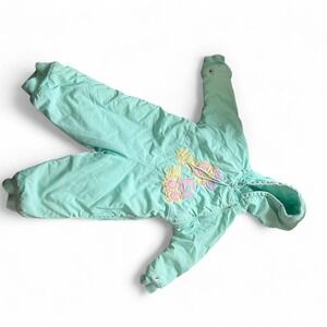 Vintage Gerber Baby Outfit 24 Months One Piece Snowsuit Pram Suit